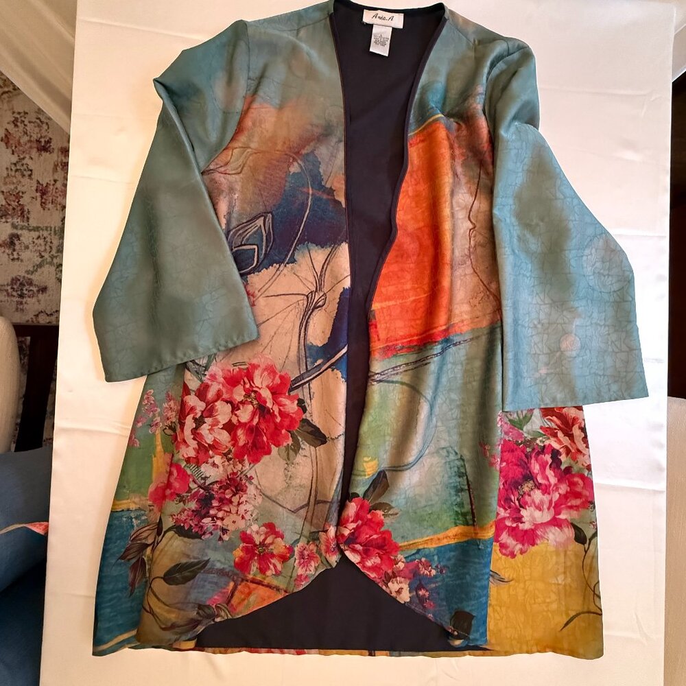 Ania.A Patchwork Floral Kimono Jacket - Size L